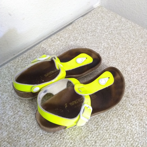 Birkenstock Shoes Birkenstocks Yellow Leather Sandals Poshmark